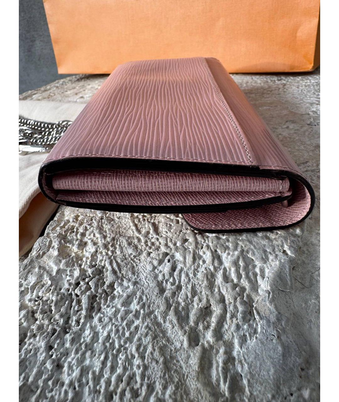 LOUIS VUITTON Розовая кожаная сумка через плечо, фото 6