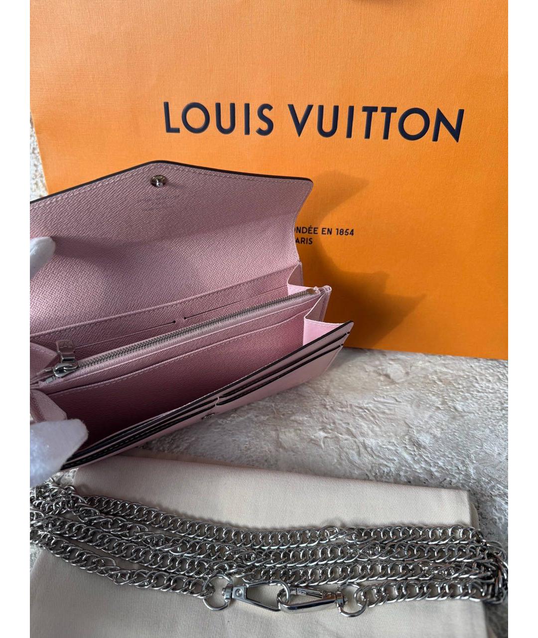 LOUIS VUITTON Розовая кожаная сумка через плечо, фото 4