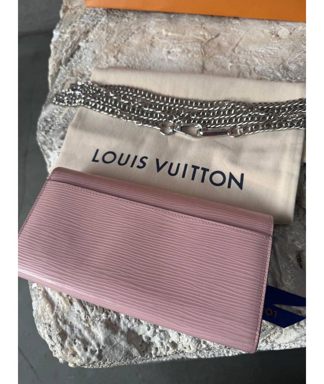 LOUIS VUITTON Розовая кожаная сумка через плечо, фото 3