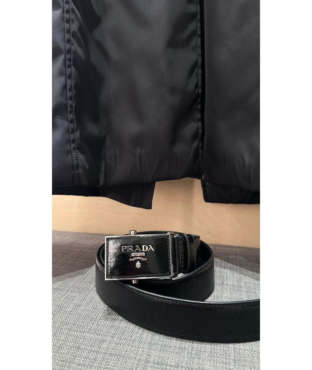 PRADA Черное полиэстеровое пальто, фото 8