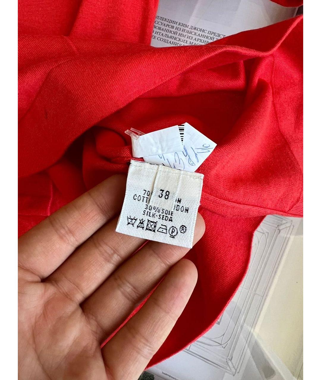 HERMES Красный хлопковый джемпер / свитер, фото 5