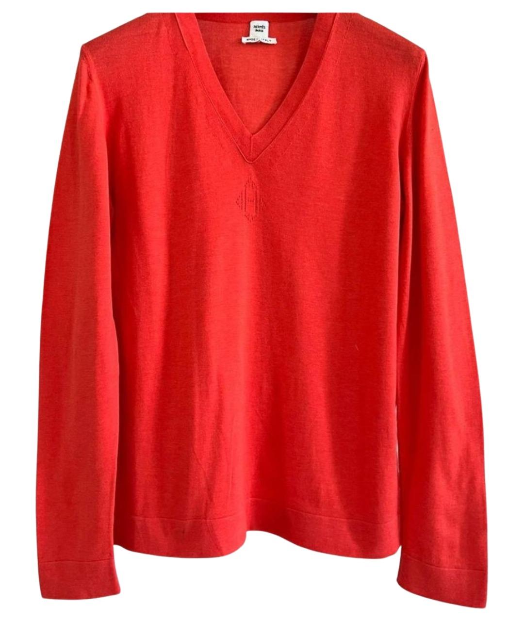 HERMES Красный хлопковый джемпер / свитер, фото 1