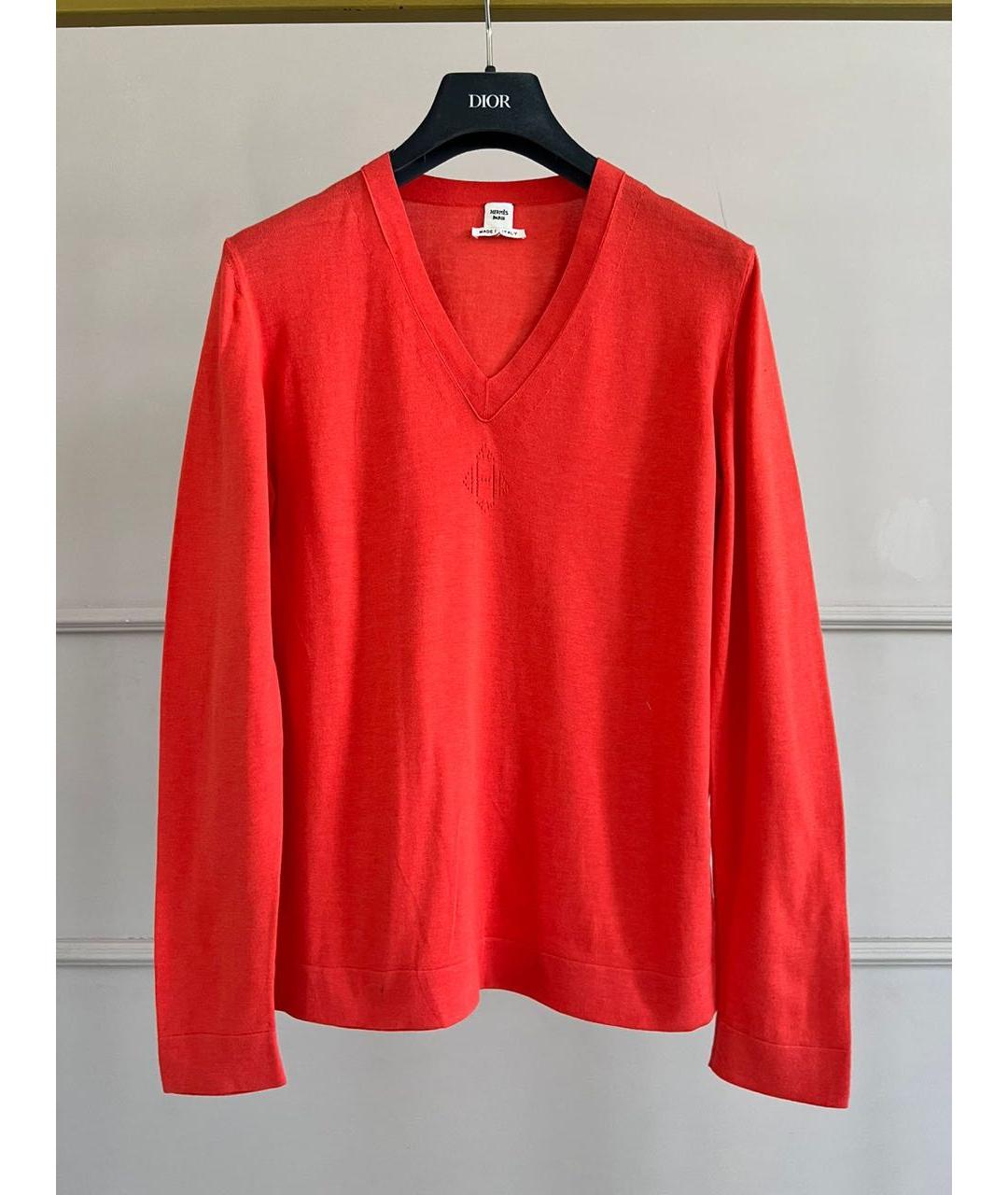 HERMES Красный хлопковый джемпер / свитер, фото 8