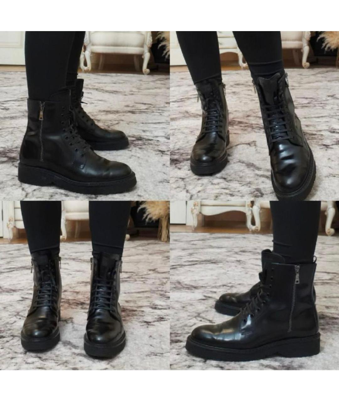 PRADA Черные ботинки из лакированной кожи, фото 8