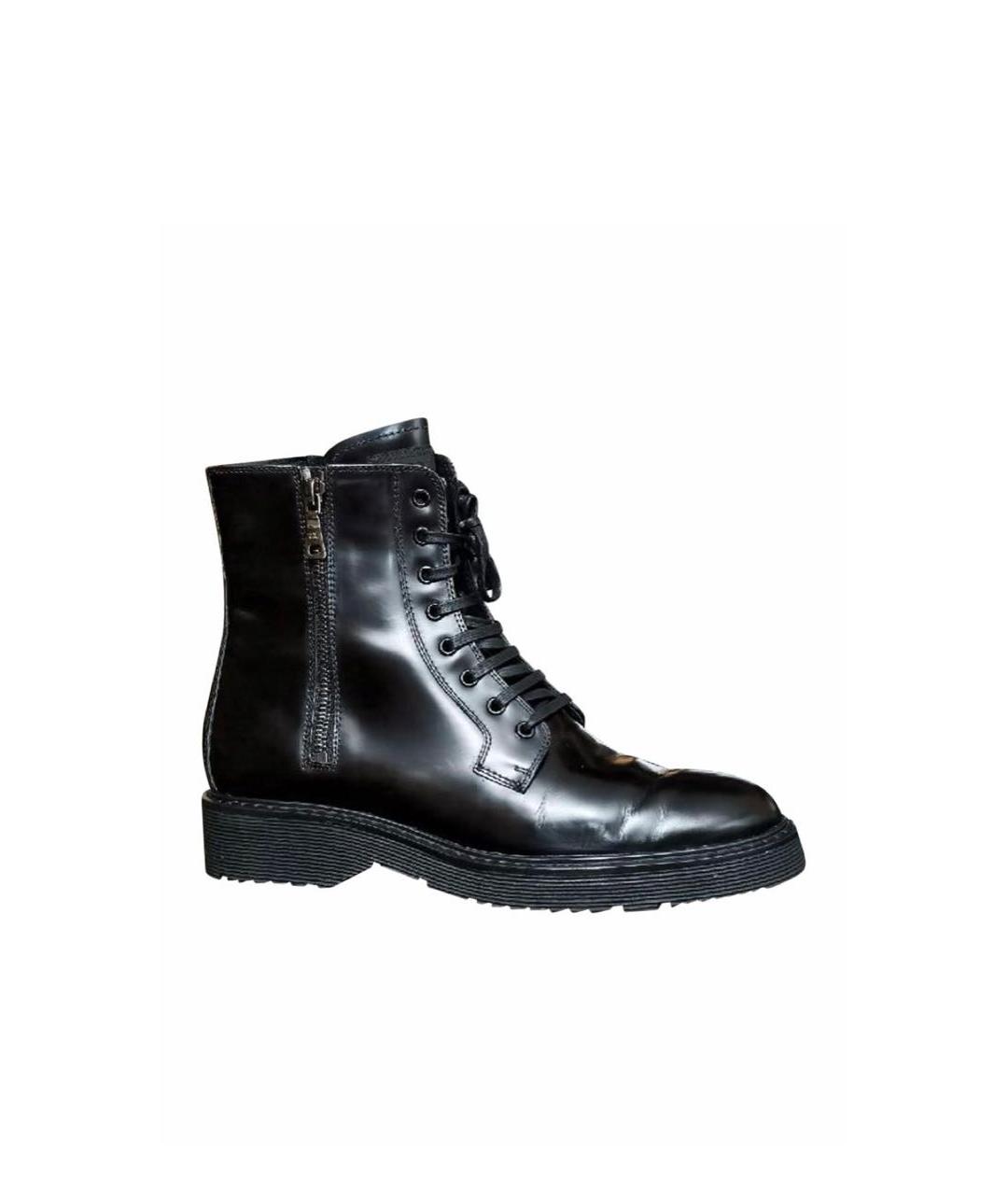 PRADA Черные ботинки из лакированной кожи, фото 9