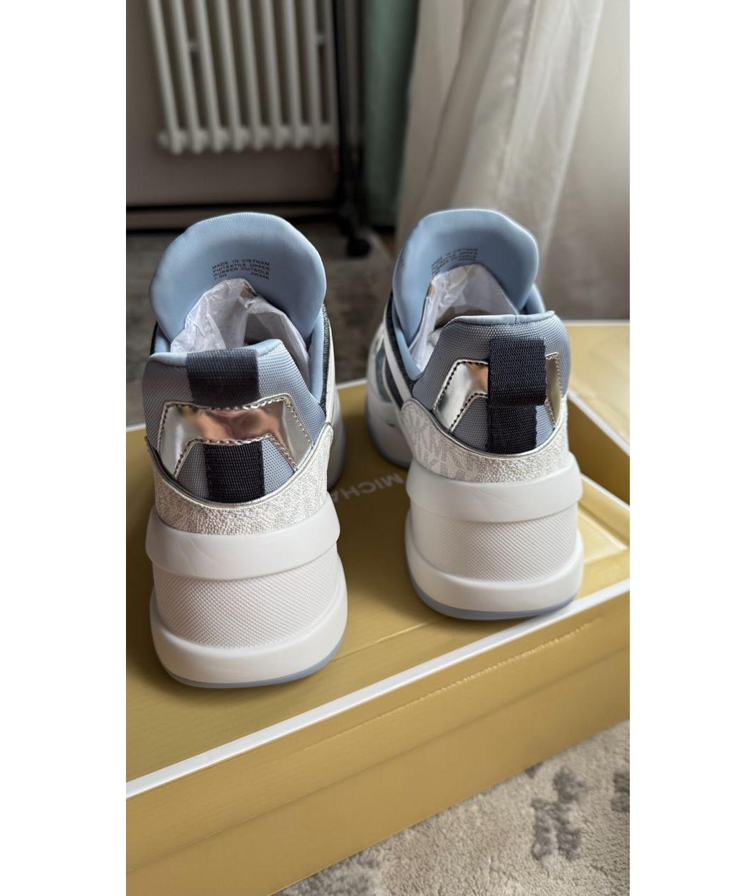 MICHAEL KORS Голубые кроссовки из искусственной кожи, фото 6