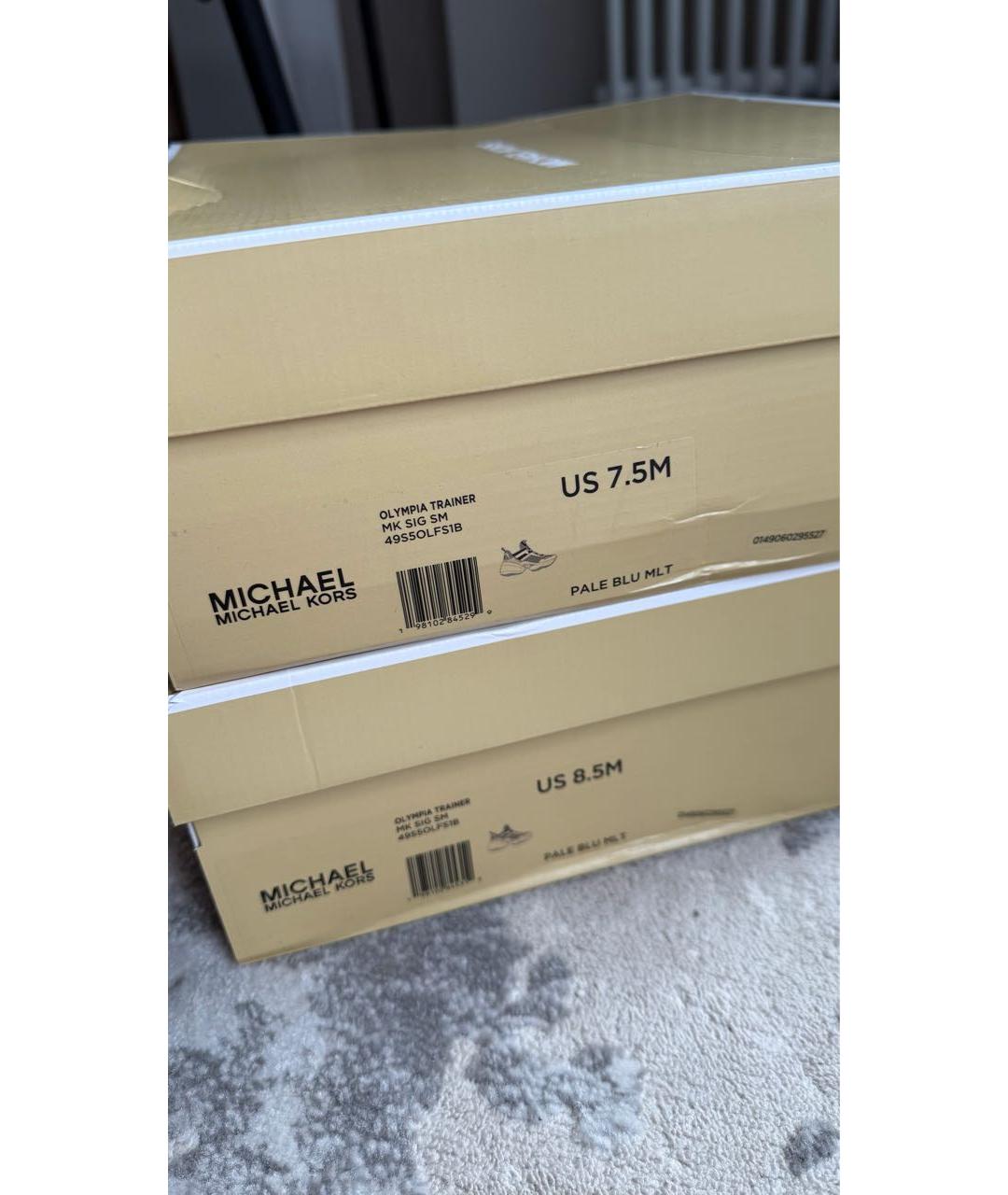 MICHAEL KORS Голубые кроссовки из искусственной кожи, фото 5