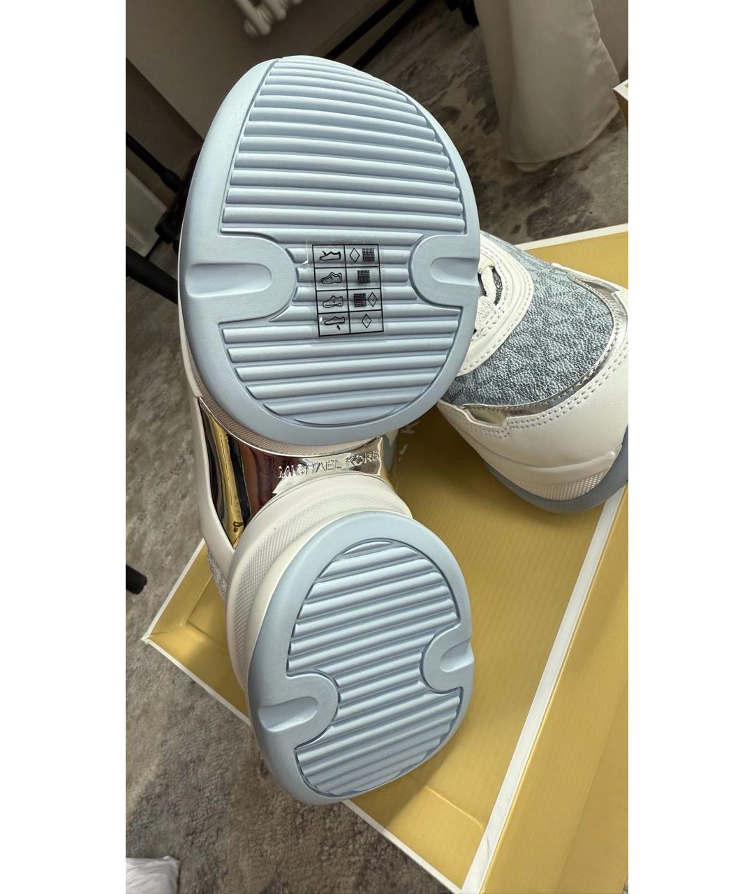 MICHAEL KORS Голубые кроссовки из искусственной кожи, фото 4