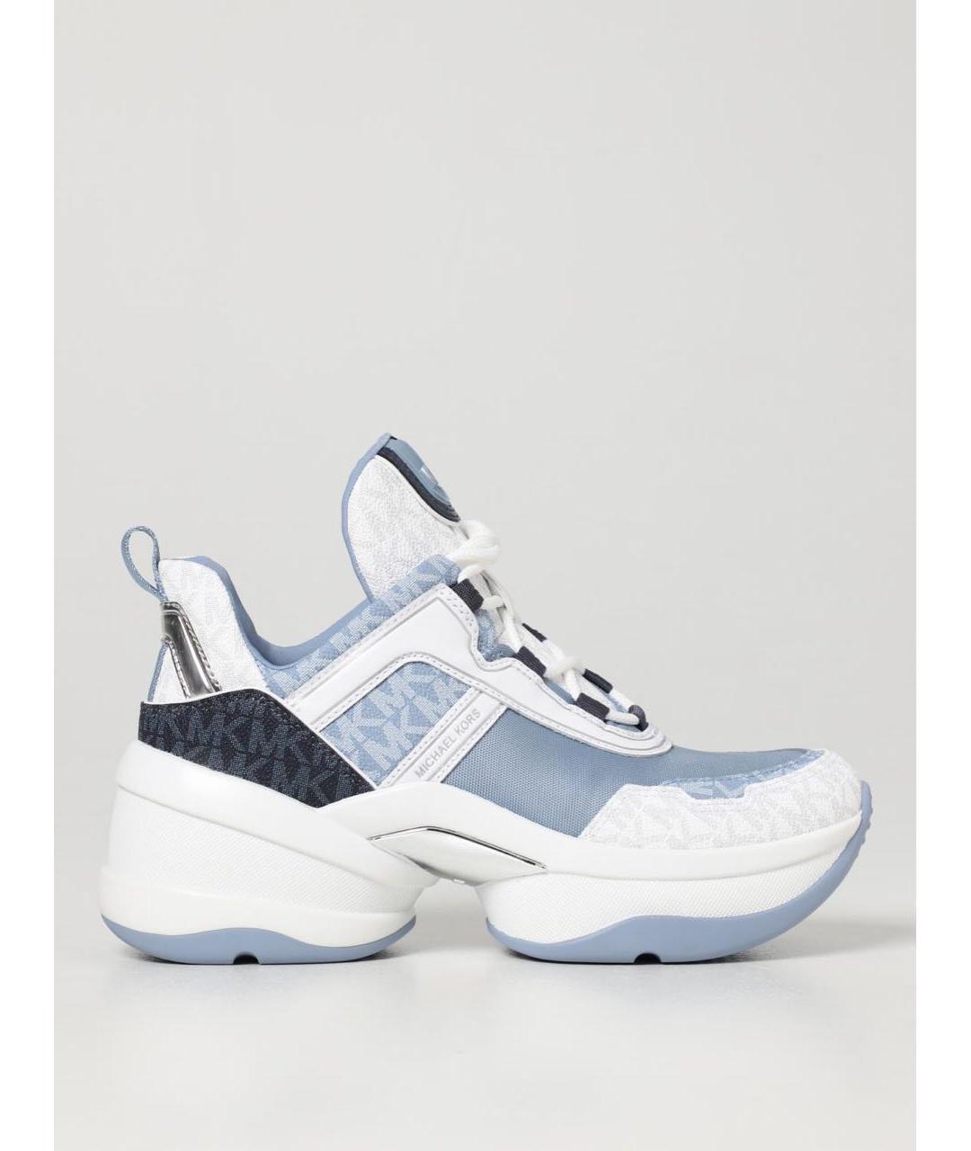 MICHAEL KORS Голубые кроссовки из искусственной кожи, фото 9