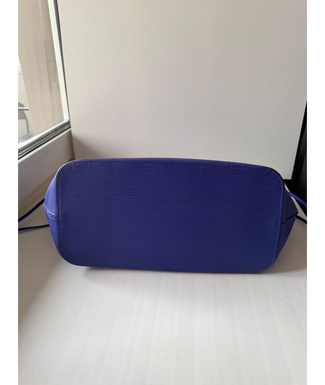 LOUIS VUITTON Синяя кожаная сумка тоут, фото 3