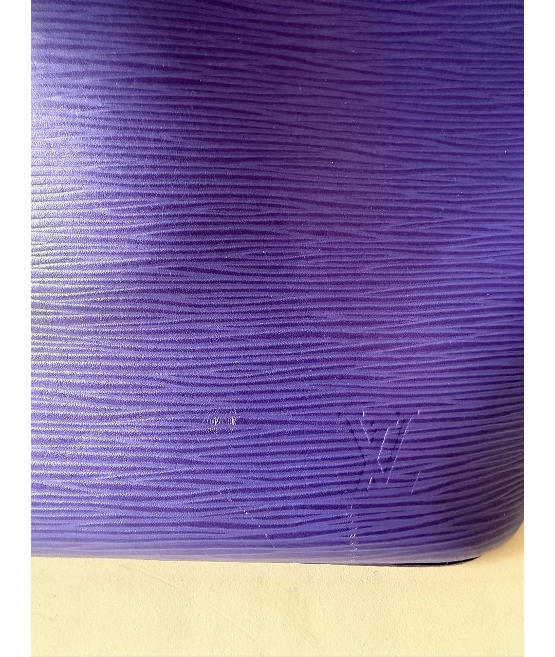 LOUIS VUITTON Синяя кожаная сумка тоут, фото 4