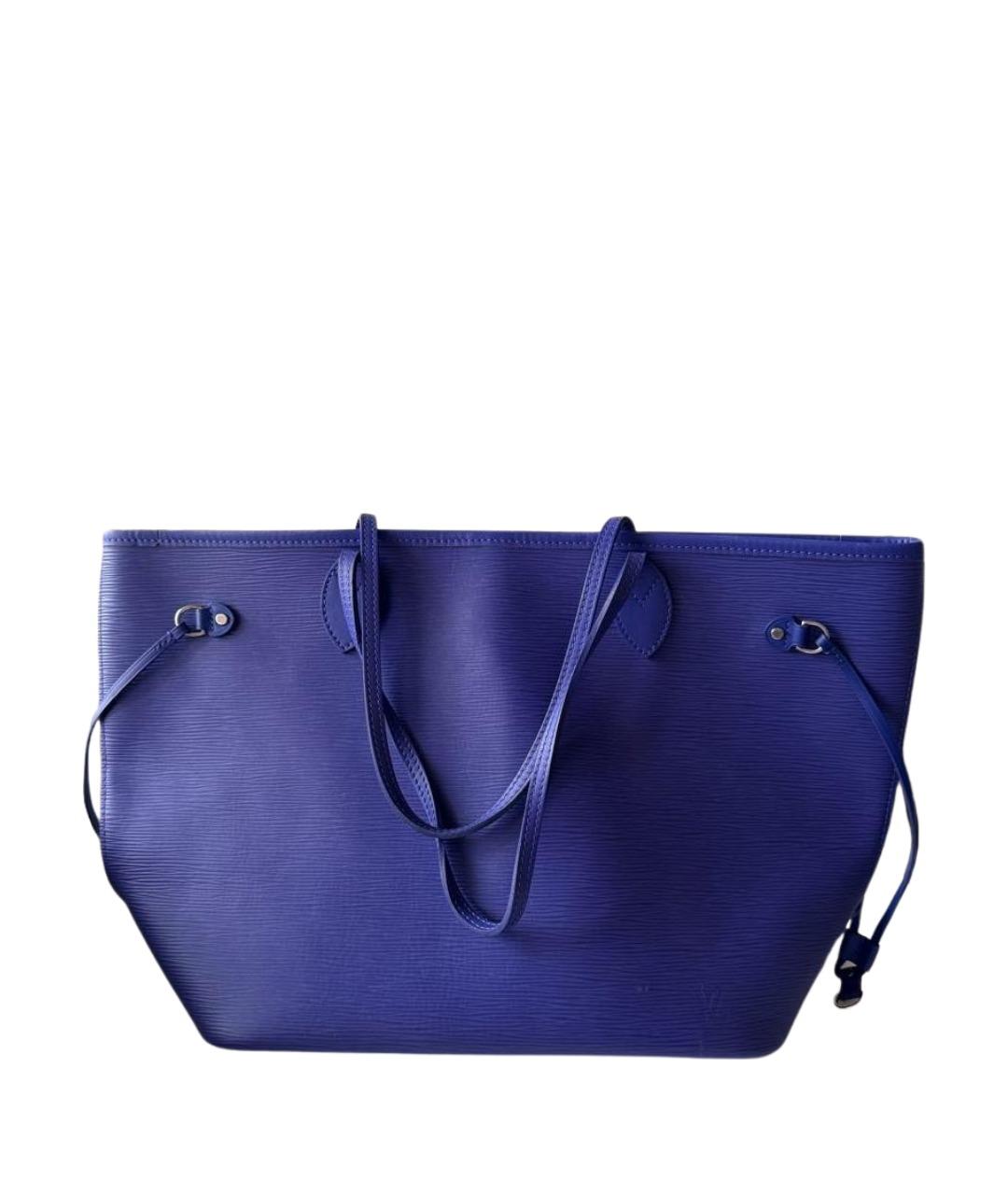 LOUIS VUITTON Синяя кожаная сумка тоут, фото 1