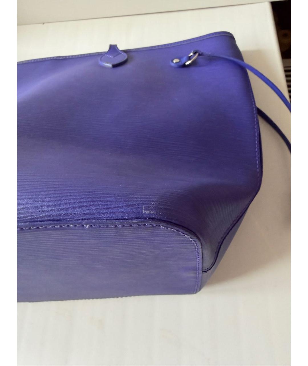 LOUIS VUITTON Синяя кожаная сумка тоут, фото 2