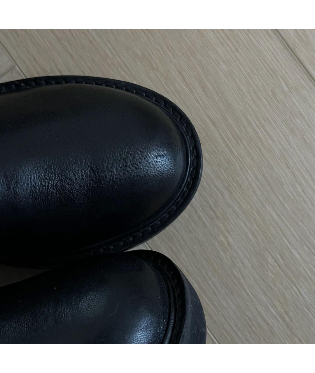 STUART WEITZMAN Черные кожаные ботфорты, фото 6