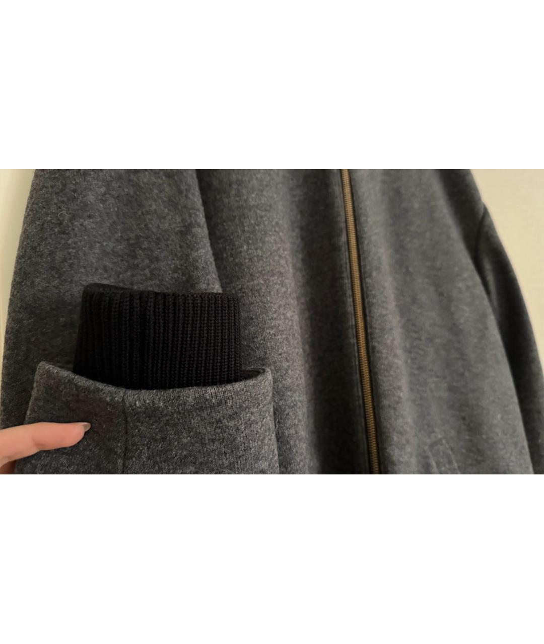 RED VALENTINO Серое шерстяное пальто, фото 6