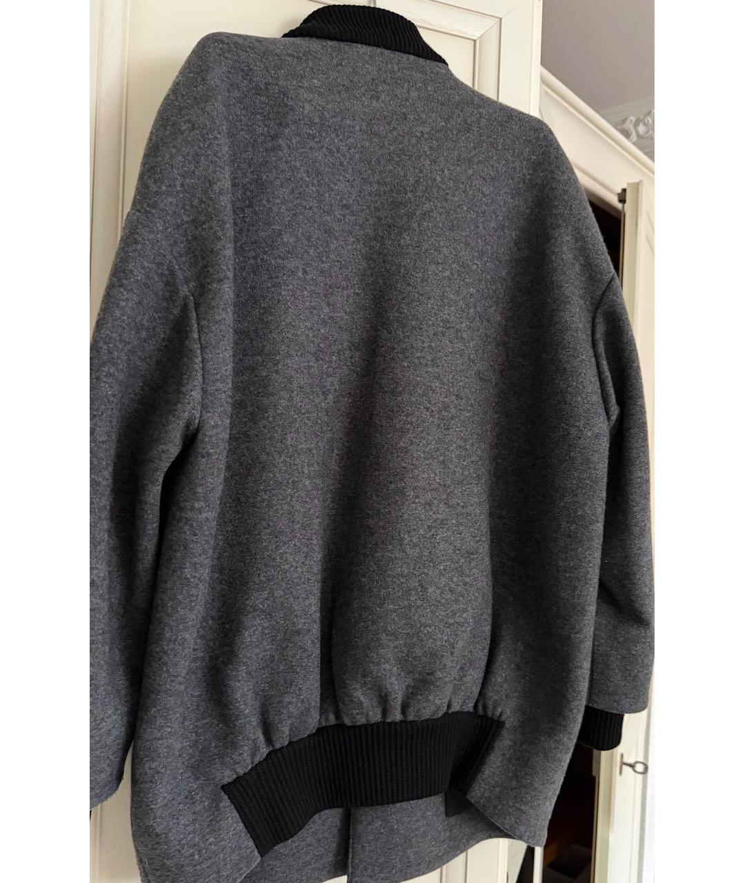 RED VALENTINO Серое шерстяное пальто, фото 2