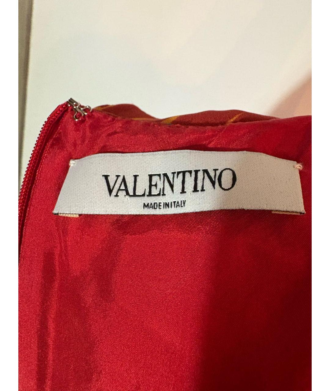 VALENTINO Мульти шелковое коктейльное платье, фото 2