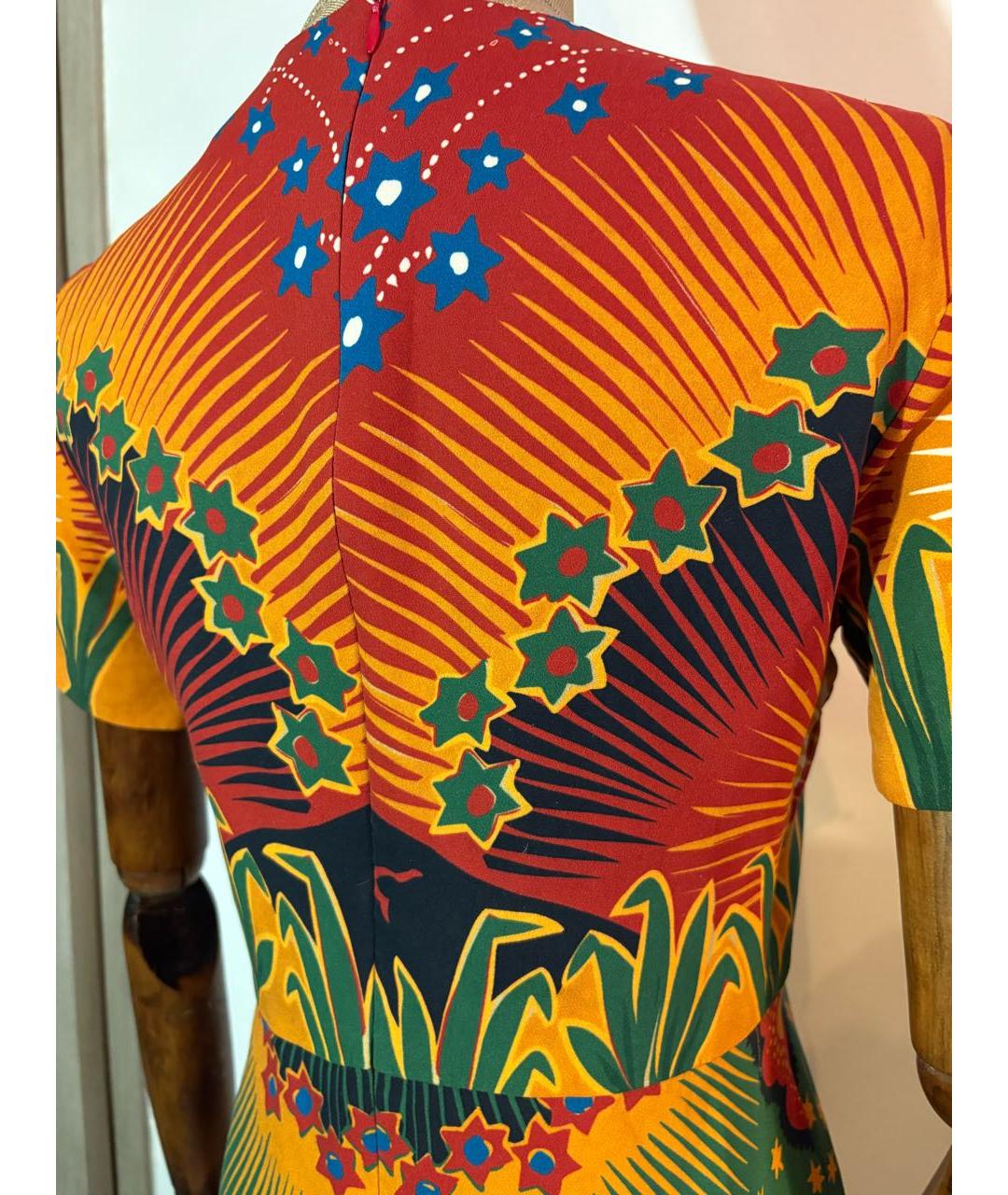 VALENTINO Мульти шелковое коктейльное платье, фото 4