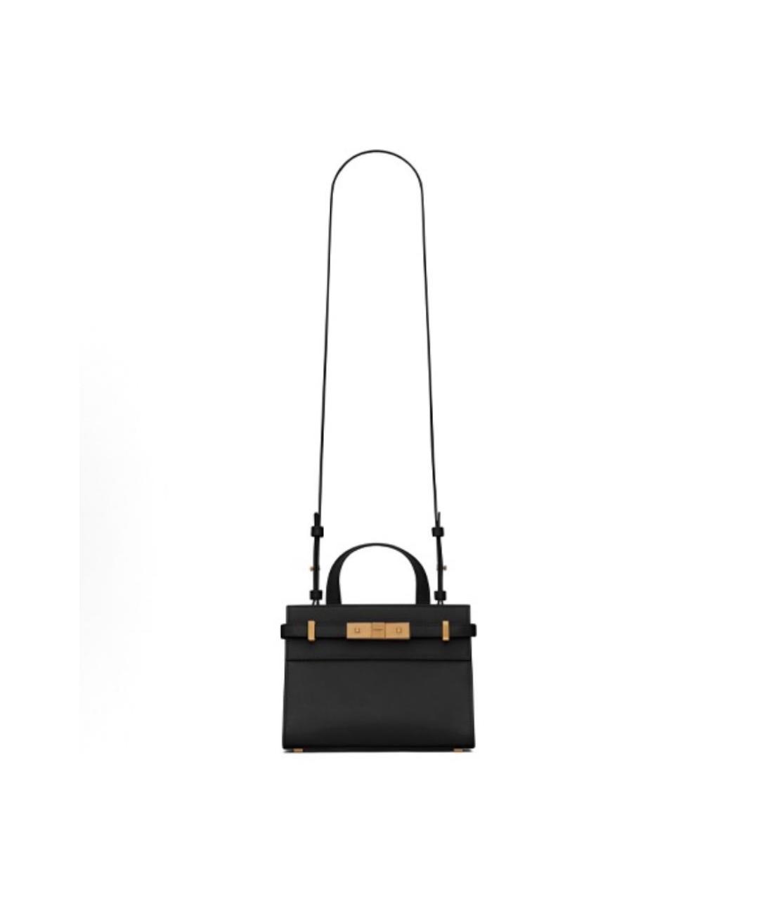 SAINT LAURENT Черная кожаная сумка через плечо, фото 6