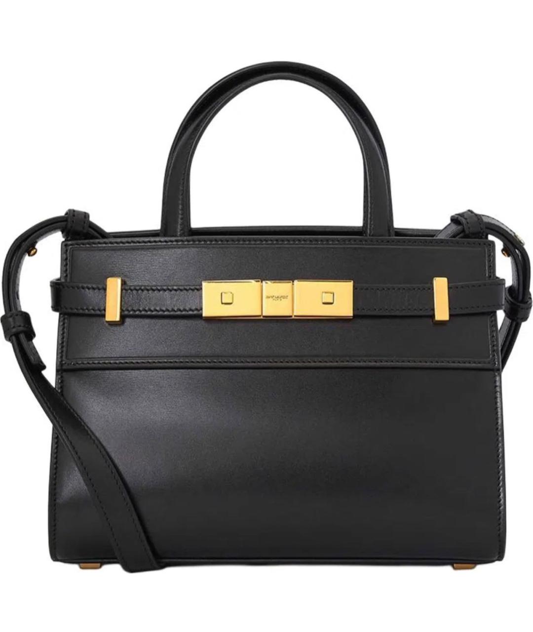 SAINT LAURENT Черная кожаная сумка через плечо, фото 1