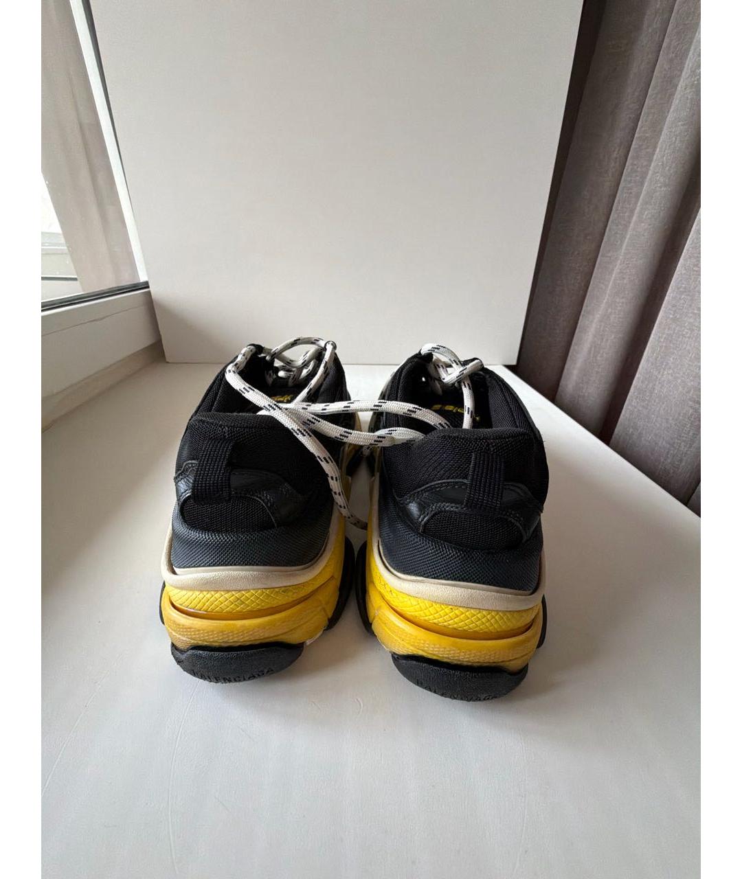 BALENCIAGA Черные кожаные кроссовки, фото 5