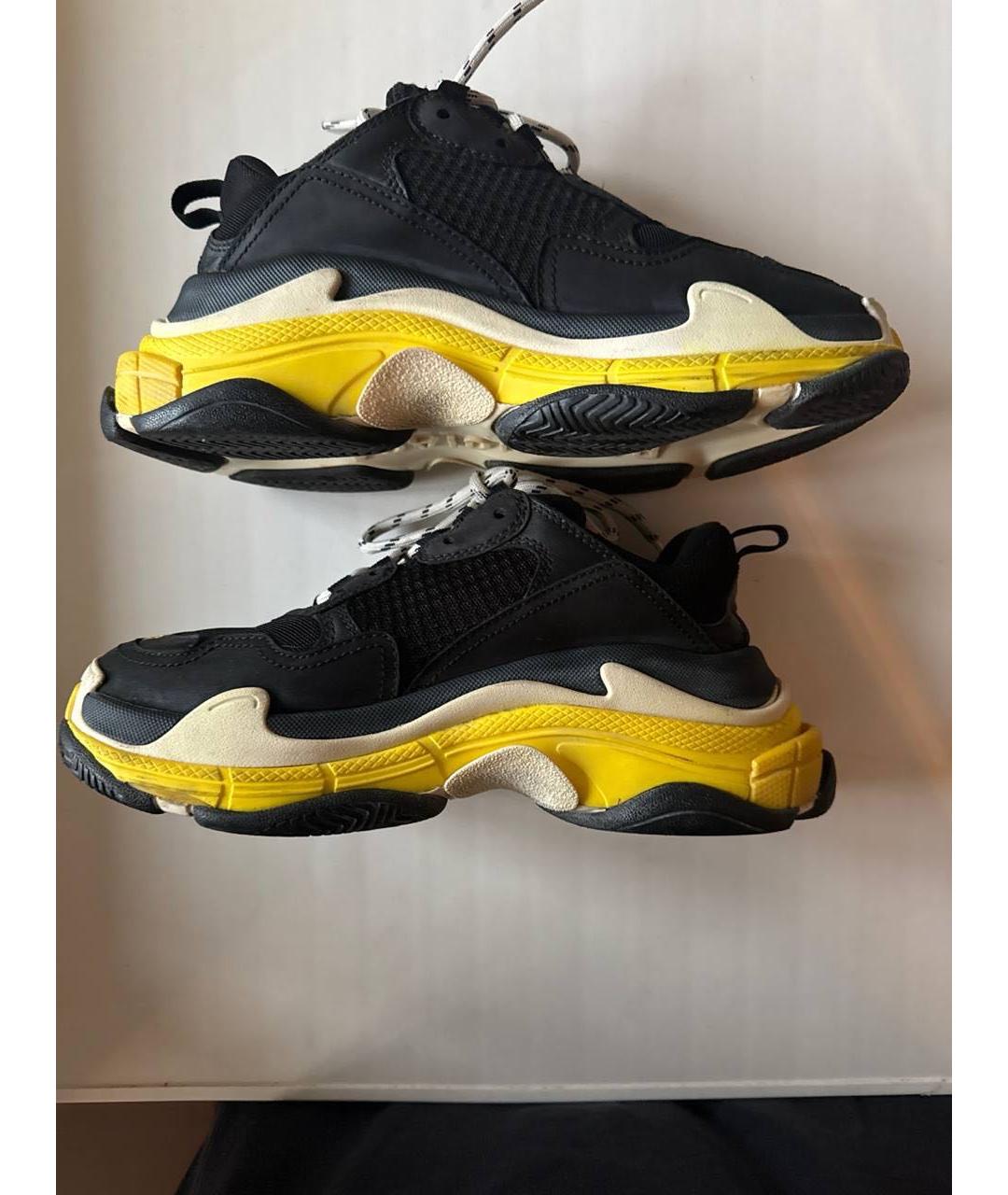 BALENCIAGA Черные кожаные кроссовки, фото 8