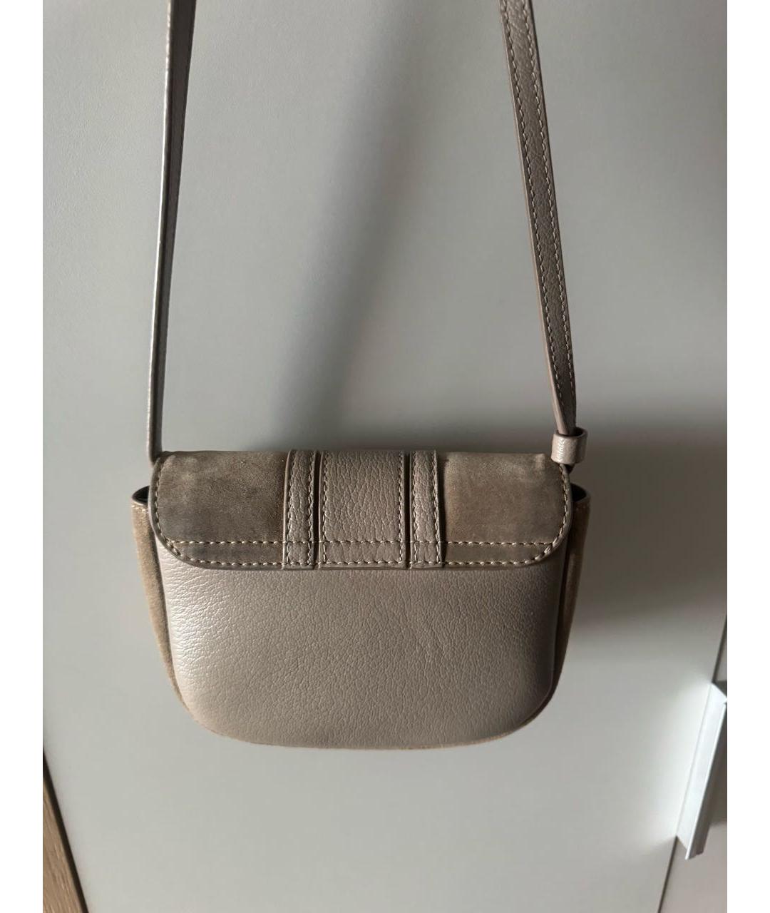 SEE BY CHLOE Бежевая кожаная сумка через плечо, фото 3