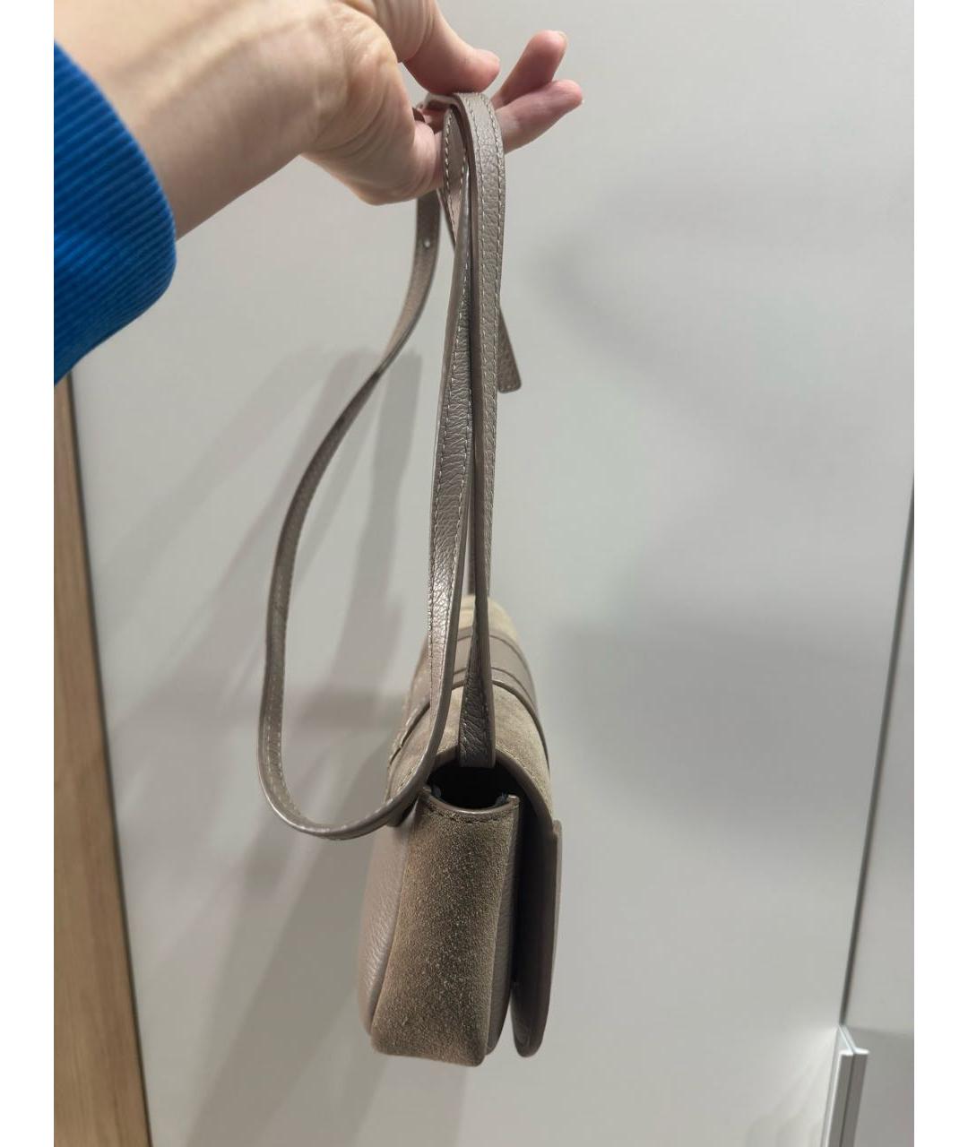 SEE BY CHLOE Бежевая кожаная сумка через плечо, фото 5