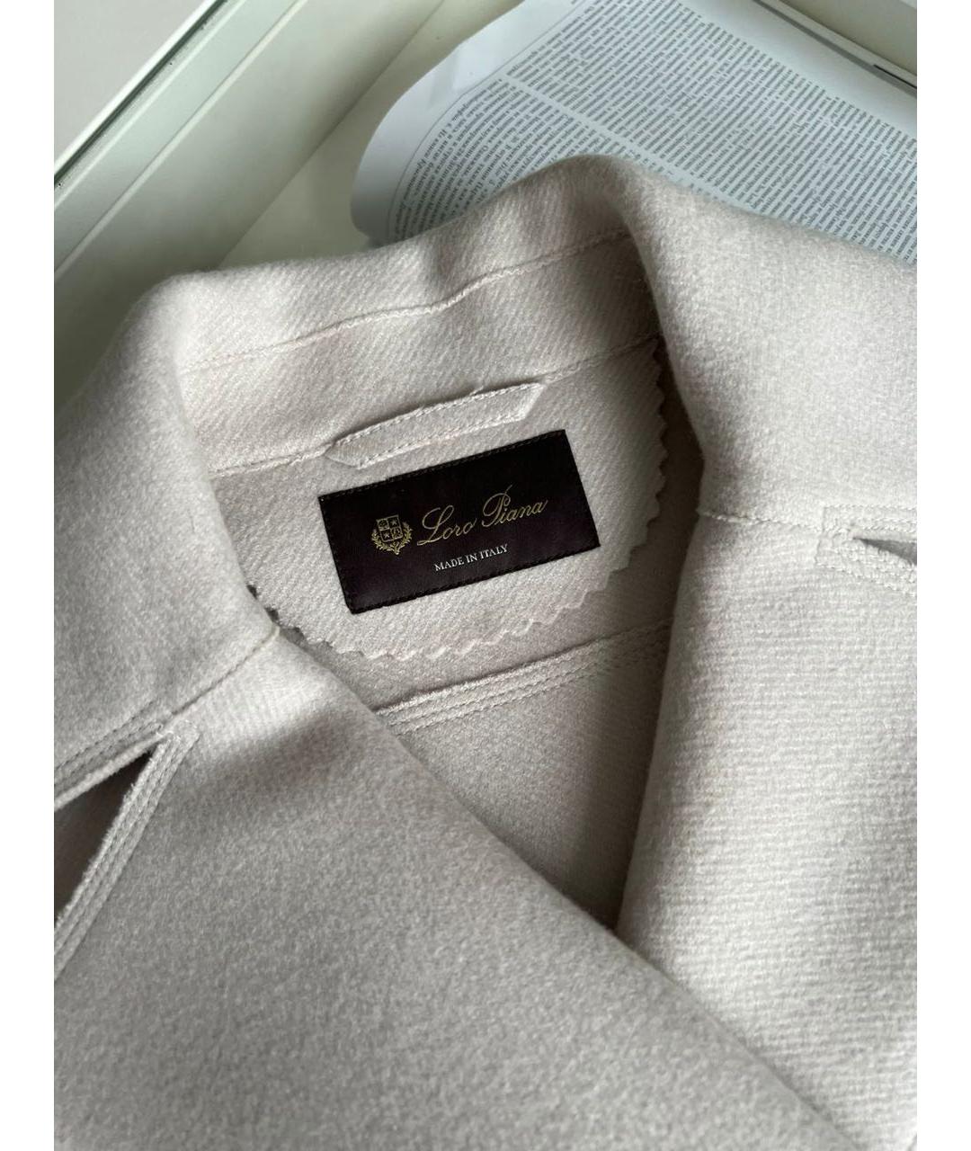 LORO PIANA Бежевое пальто, фото 5