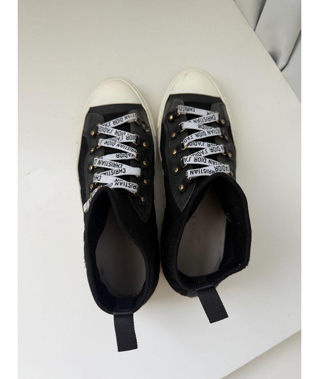 CHRISTIAN DIOR Черные текстильные кеды, фото 3