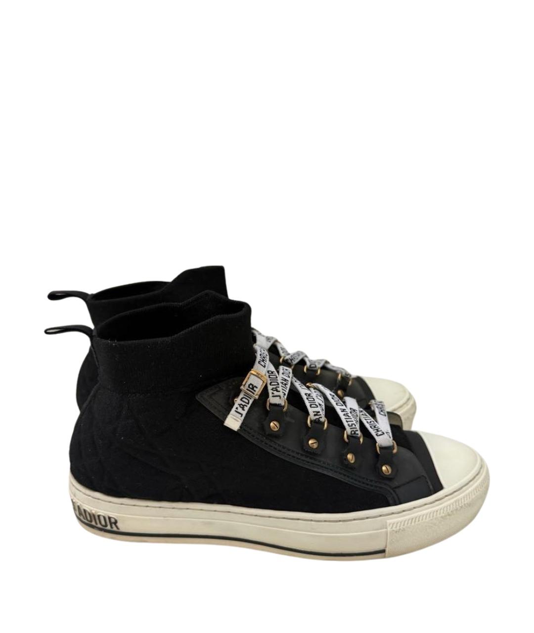 CHRISTIAN DIOR Черные текстильные кеды, фото 1