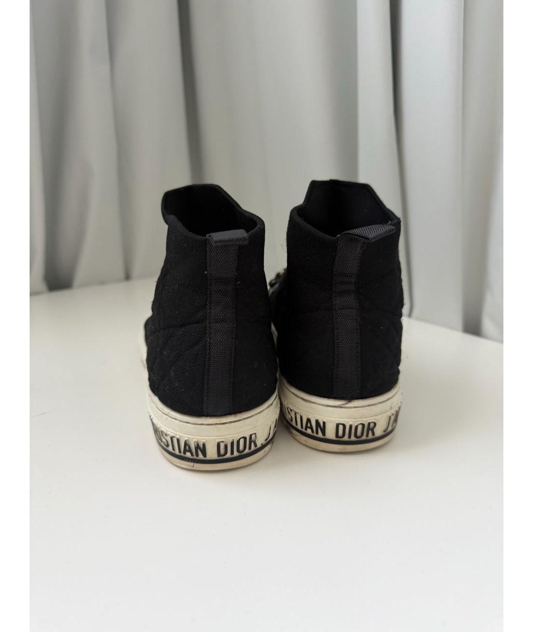 CHRISTIAN DIOR Черные текстильные кеды, фото 4