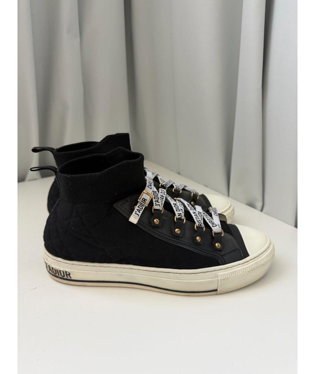 CHRISTIAN DIOR Черные текстильные кеды, фото 5