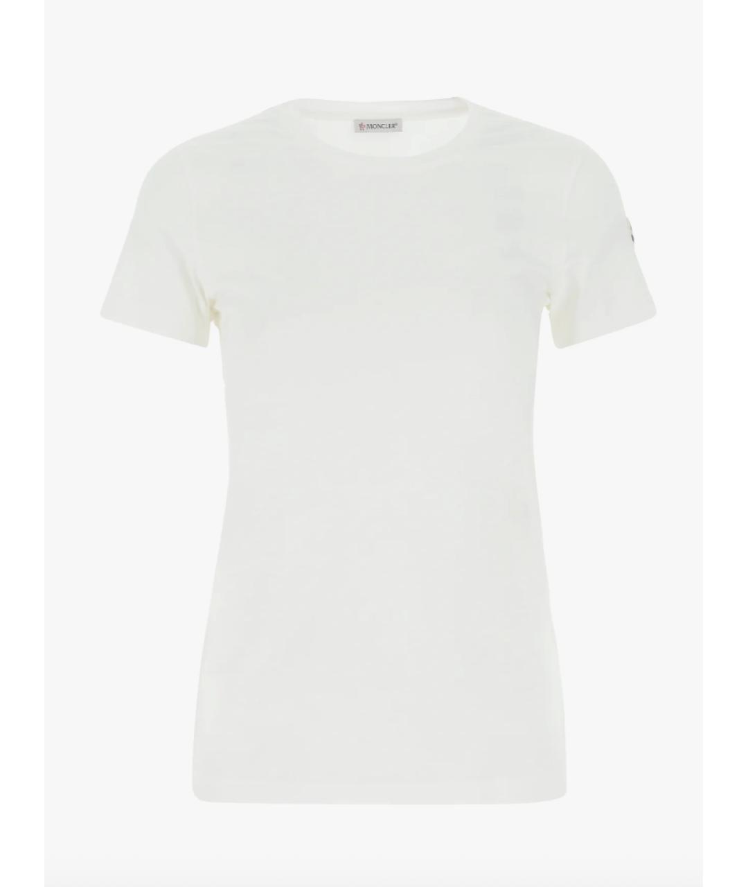 MONCLER Белая хлопковая футболка, фото 6