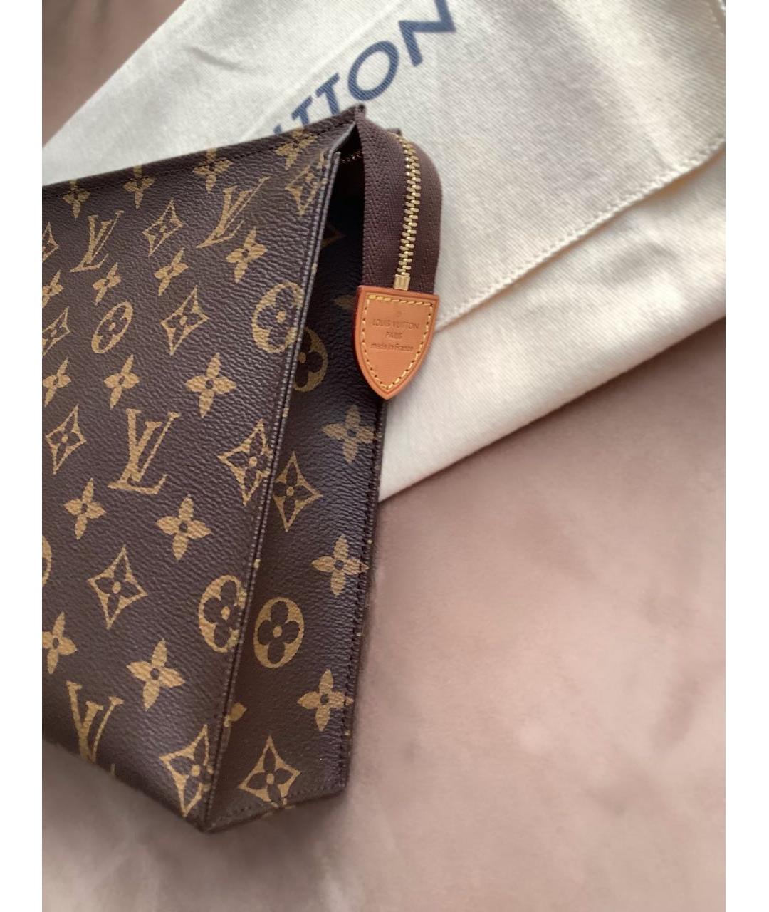 LOUIS VUITTON Коричневая косметичка, фото 2