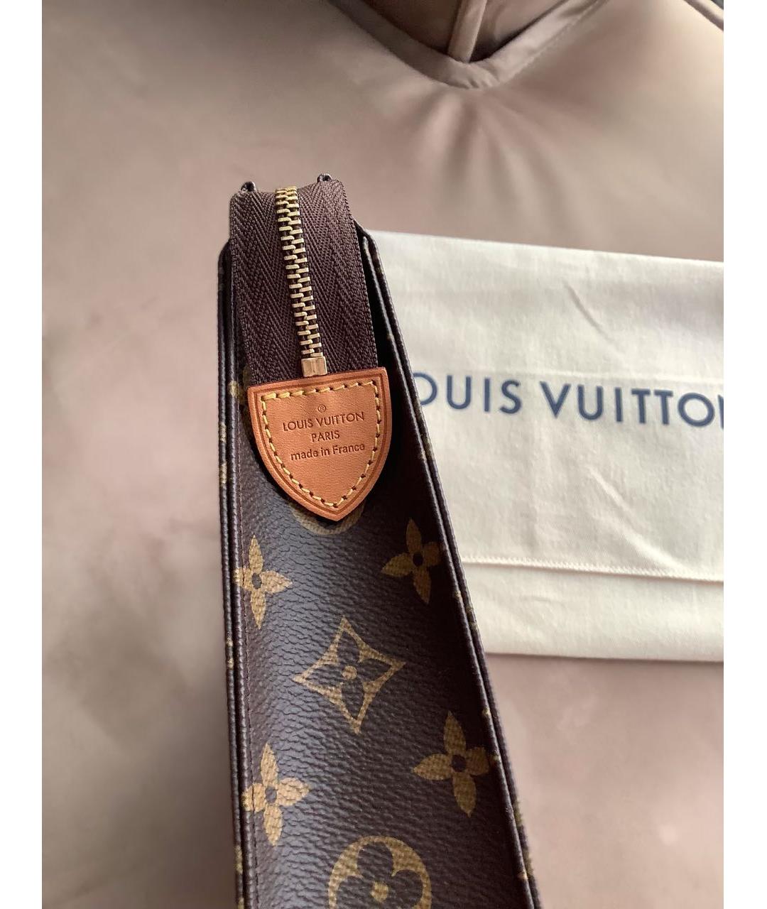 LOUIS VUITTON Коричневая косметичка, фото 3