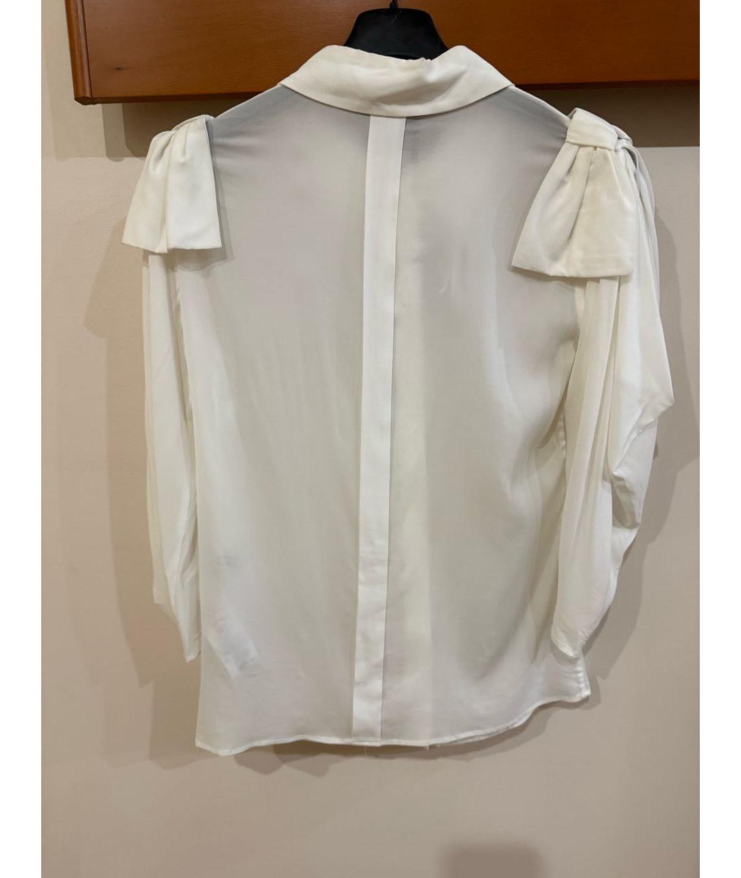 ELISABETTA FRANCHI Белая вискозная блузы, фото 2