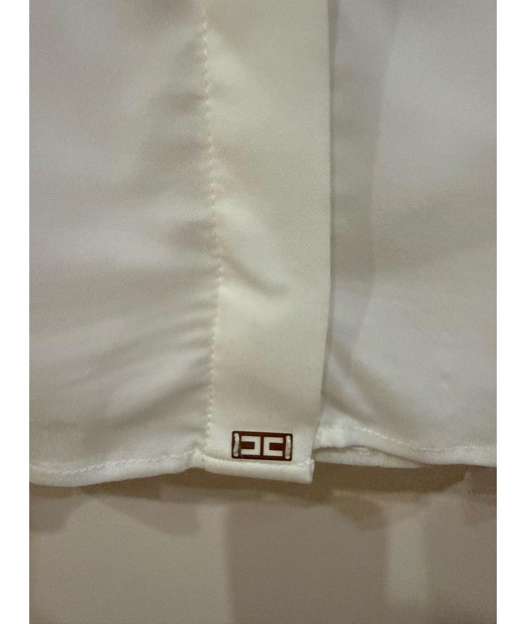 ELISABETTA FRANCHI Белая вискозная блузы, фото 4