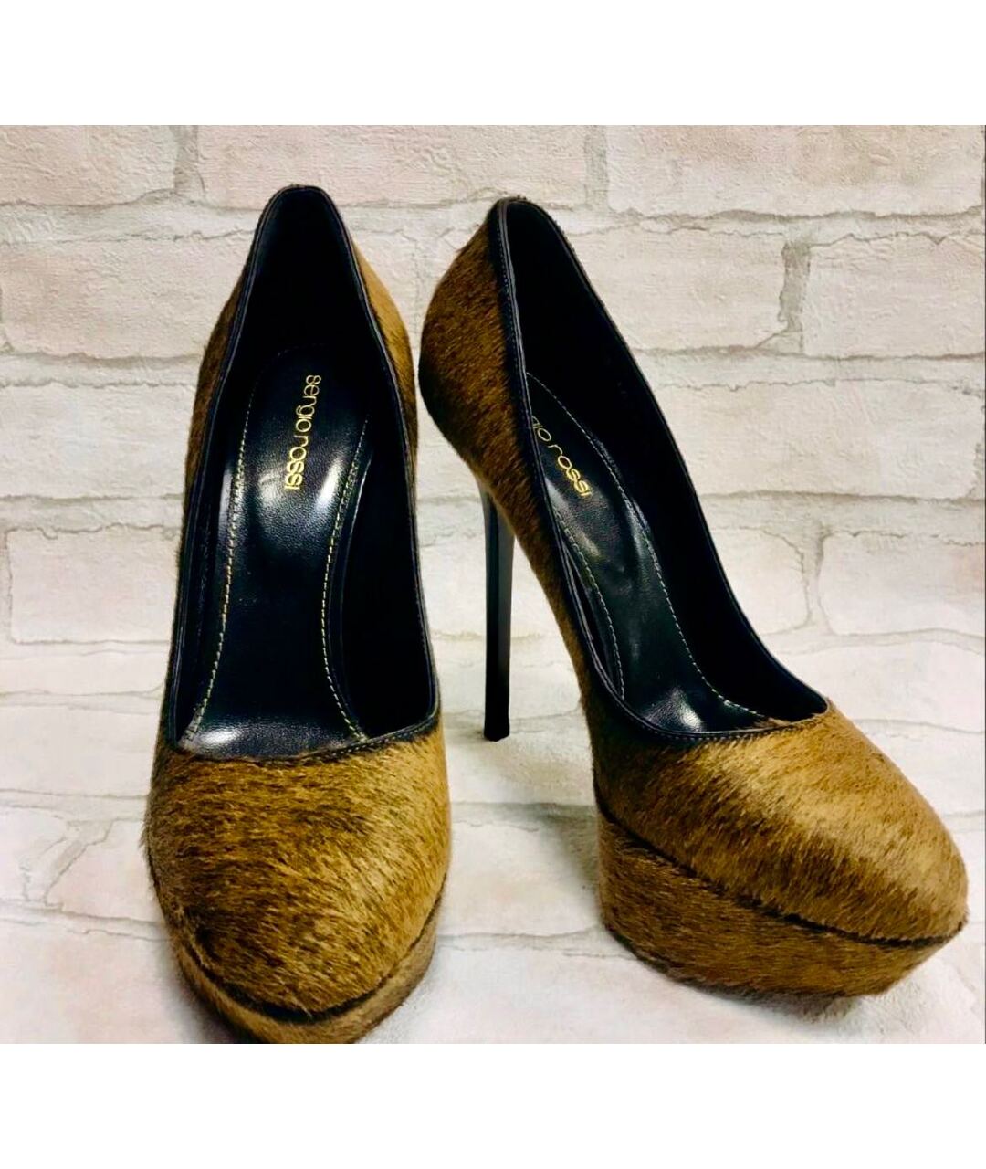 SERGIO ROSSI Коричневые кожаные туфли, фото 3