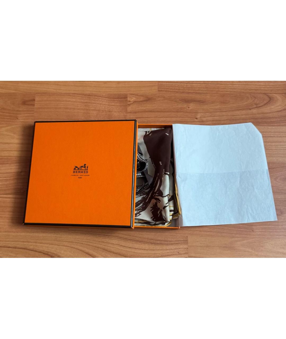 HERMES Мульти шелковый платок, фото 4