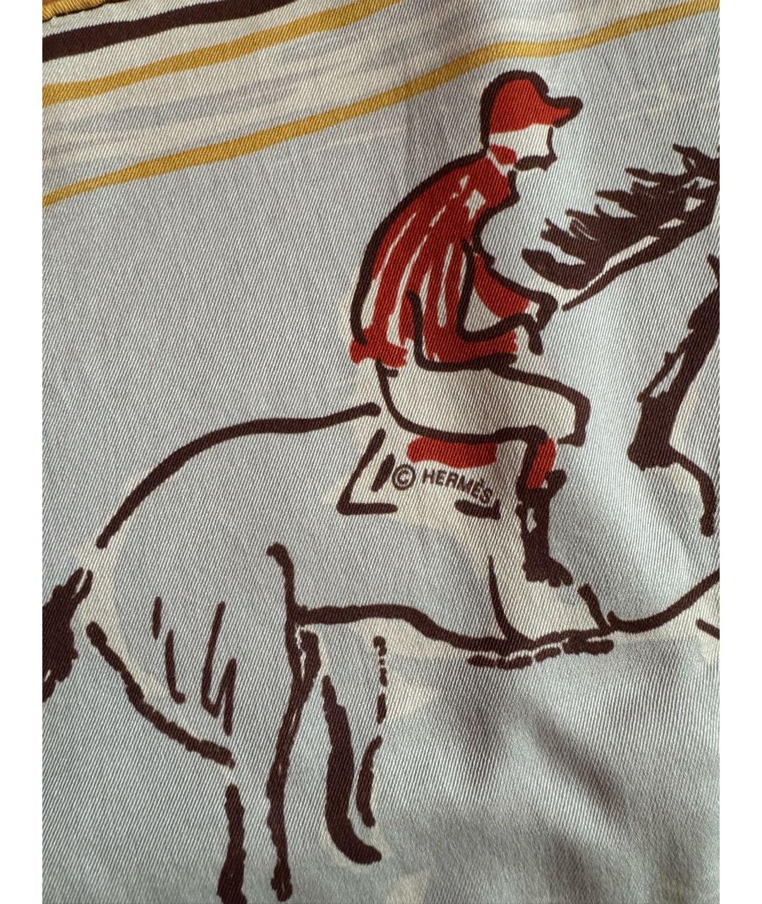 HERMES Мульти шелковый платок, фото 3