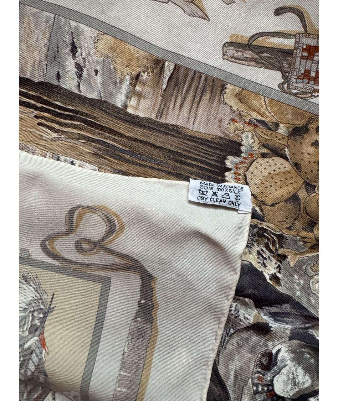 HERMES Мульти шелковый платок, фото 3