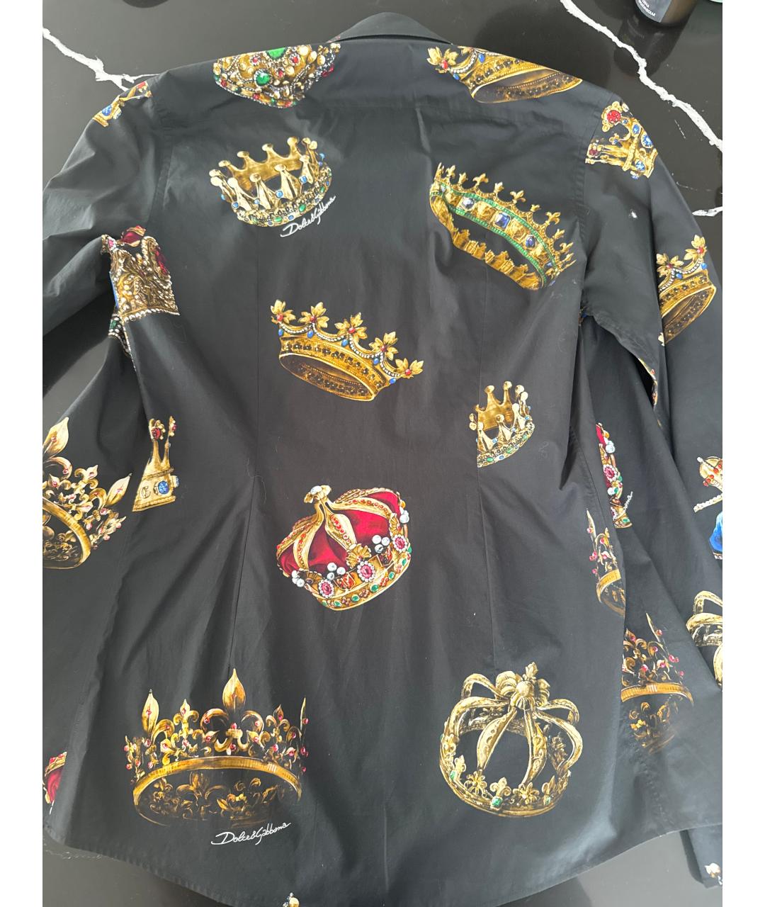 DOLCE&GABBANA Черная кэжуал рубашка, фото 4