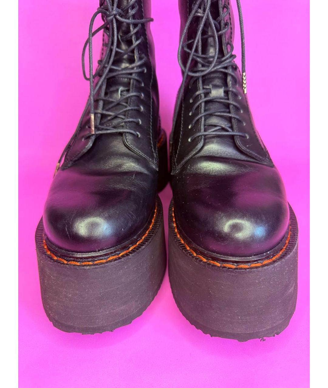 R13 Черные кожаные ботинки, фото 2