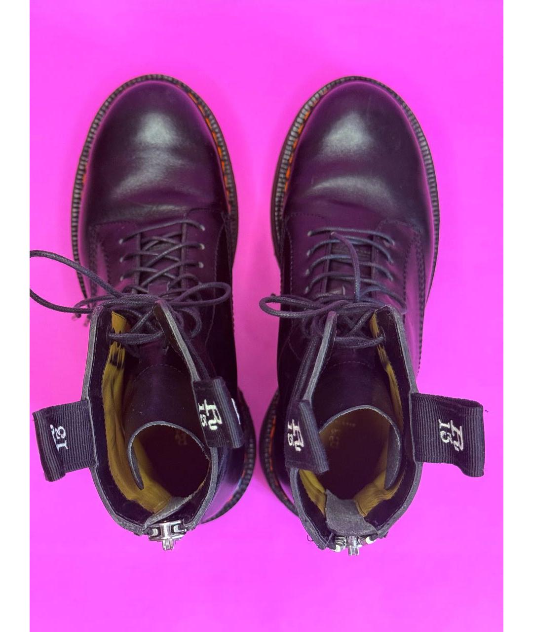 R13 Черные кожаные ботинки, фото 3