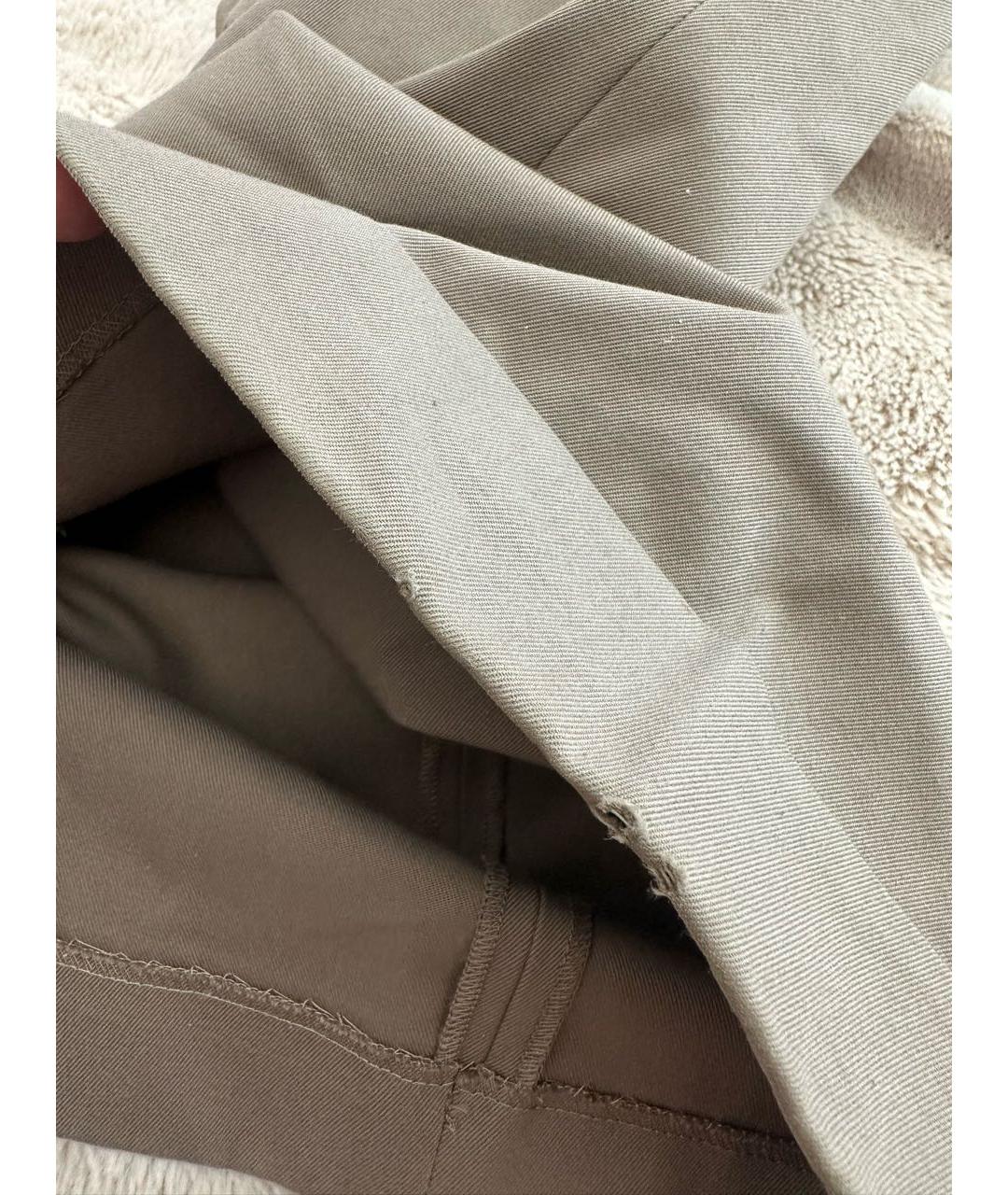 LOEWE Хаки хлопковые брюки широкие, фото 8