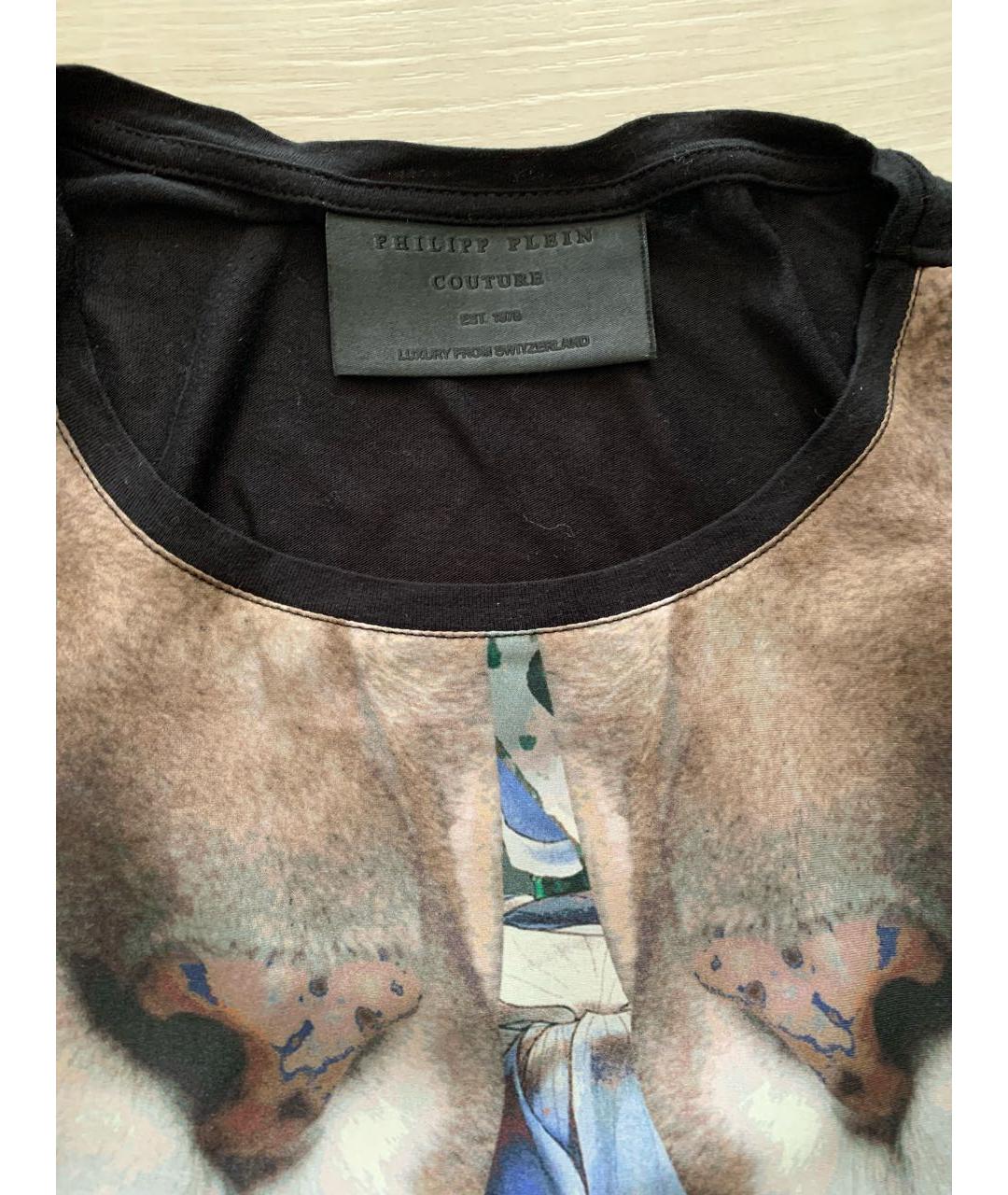 PHILIPP PLEIN Мульти шелковое платье, фото 3