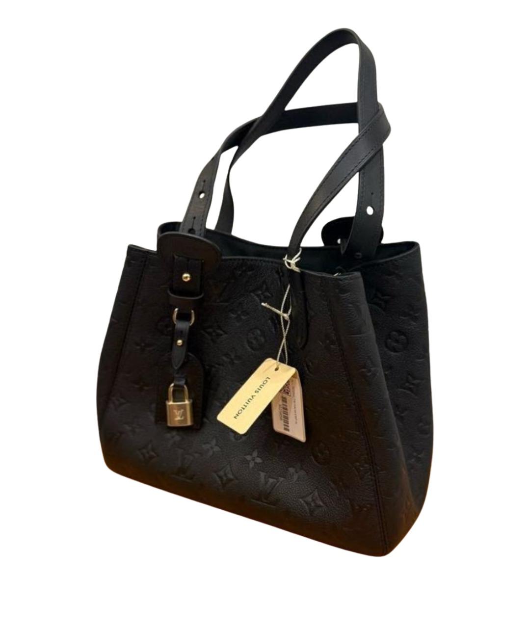 LOUIS VUITTON Черная кожаная сумка тоут, фото 1