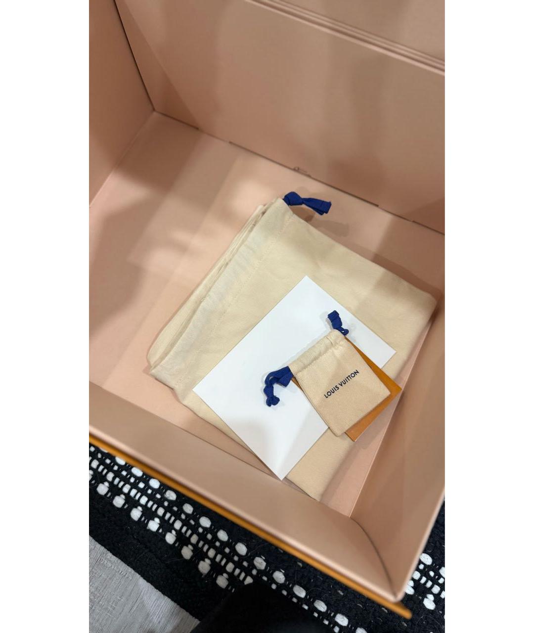 LOUIS VUITTON Черная кожаная сумка тоут, фото 5