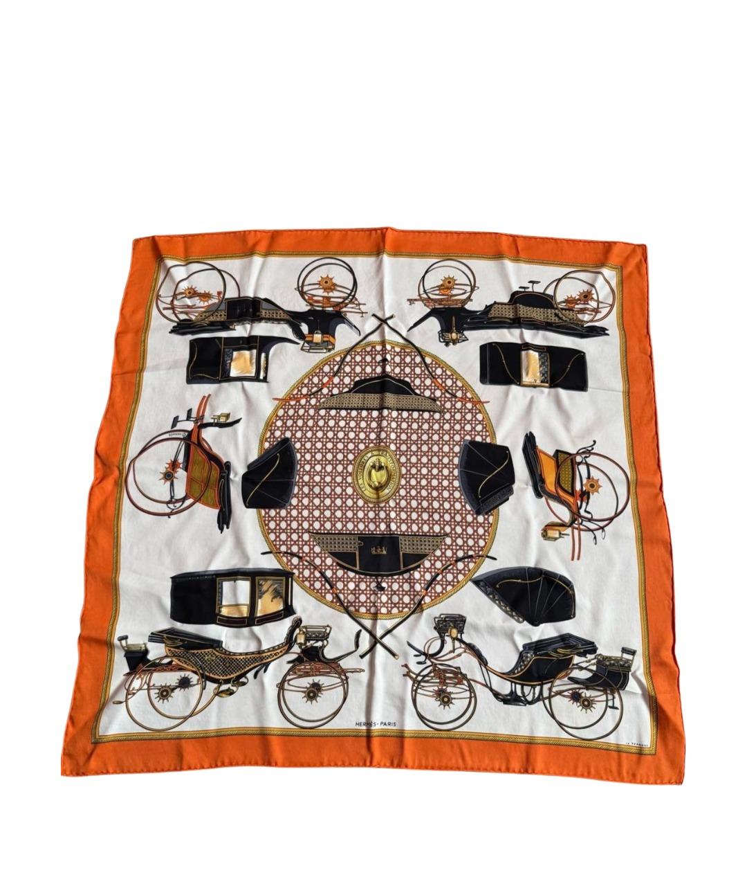 HERMES Мульти шелковый платок, фото 1